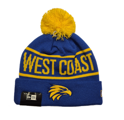 West Coast Eagles New Era Pom Beanie
