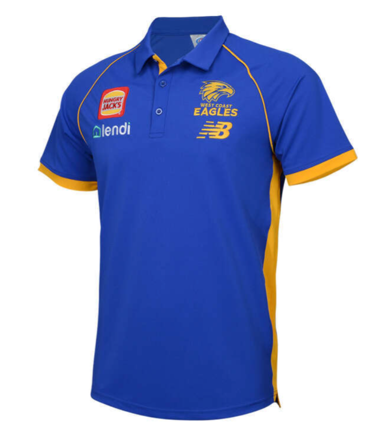 West Coast Eagles New Balance Mens Media Polo