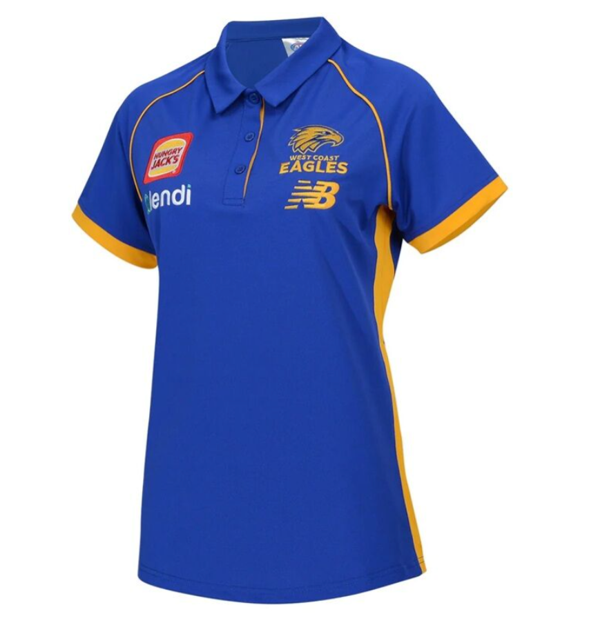 West Coast Eagles New Balance Womens Media Polo | Royal Blue