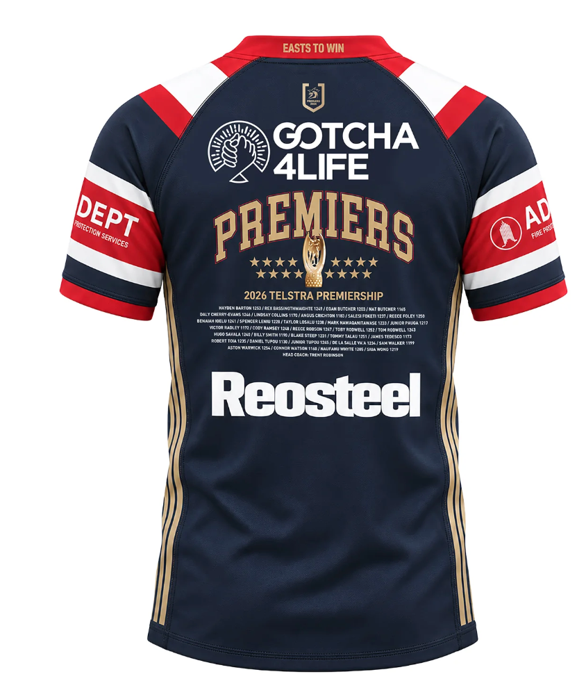 Sydney Roosters Youth 2026 Adidas Premiership Jersey