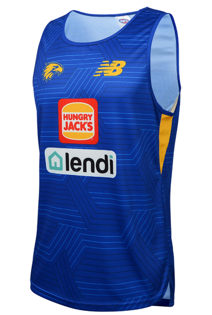 West Coast Eagles New Balance Youth Training Singlet Royal