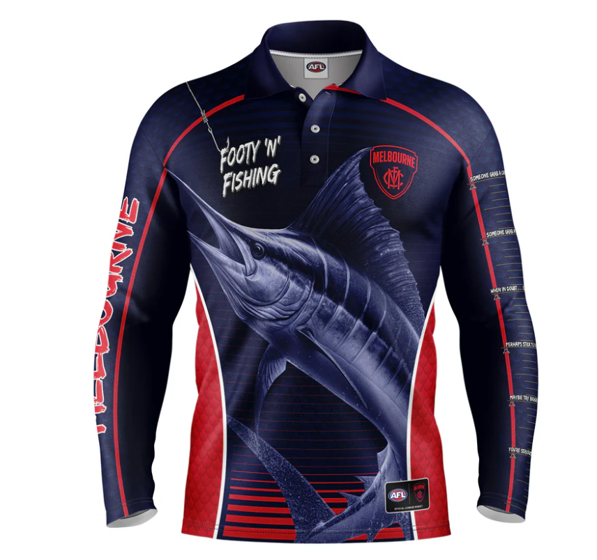 Melbourne Demons 2025 Footy n Fishing Shirts