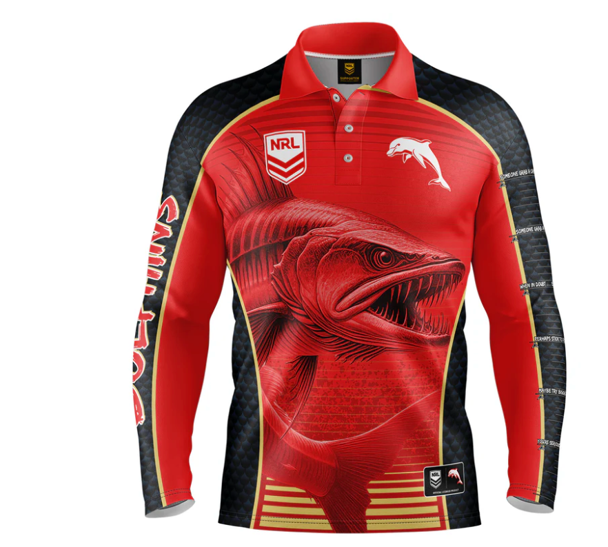 Redcliffe Dolphins 2025 'Barracuda' Fishing Shirt