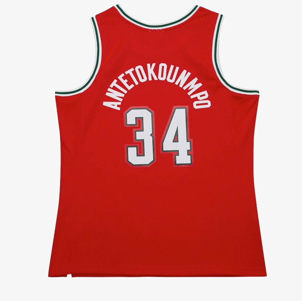 Giannis Antetokounmpo Milwaukee Bucks 13-14 HWC Swingman Jersey - Red