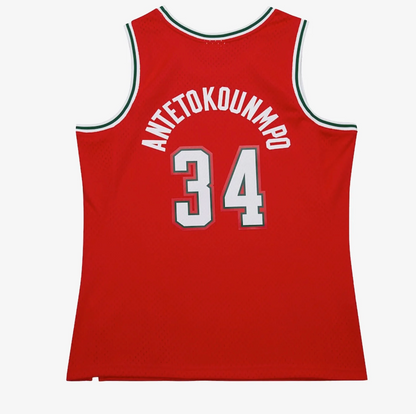 Giannis Antetokounmpo Milwaukee Bucks 13-14 HWC Swingman Jersey - Red