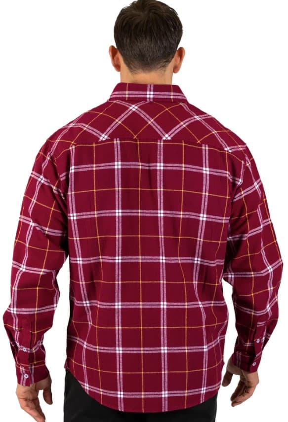 Brisbane Broncos NRL Adults  Mustang Flannel Shirt