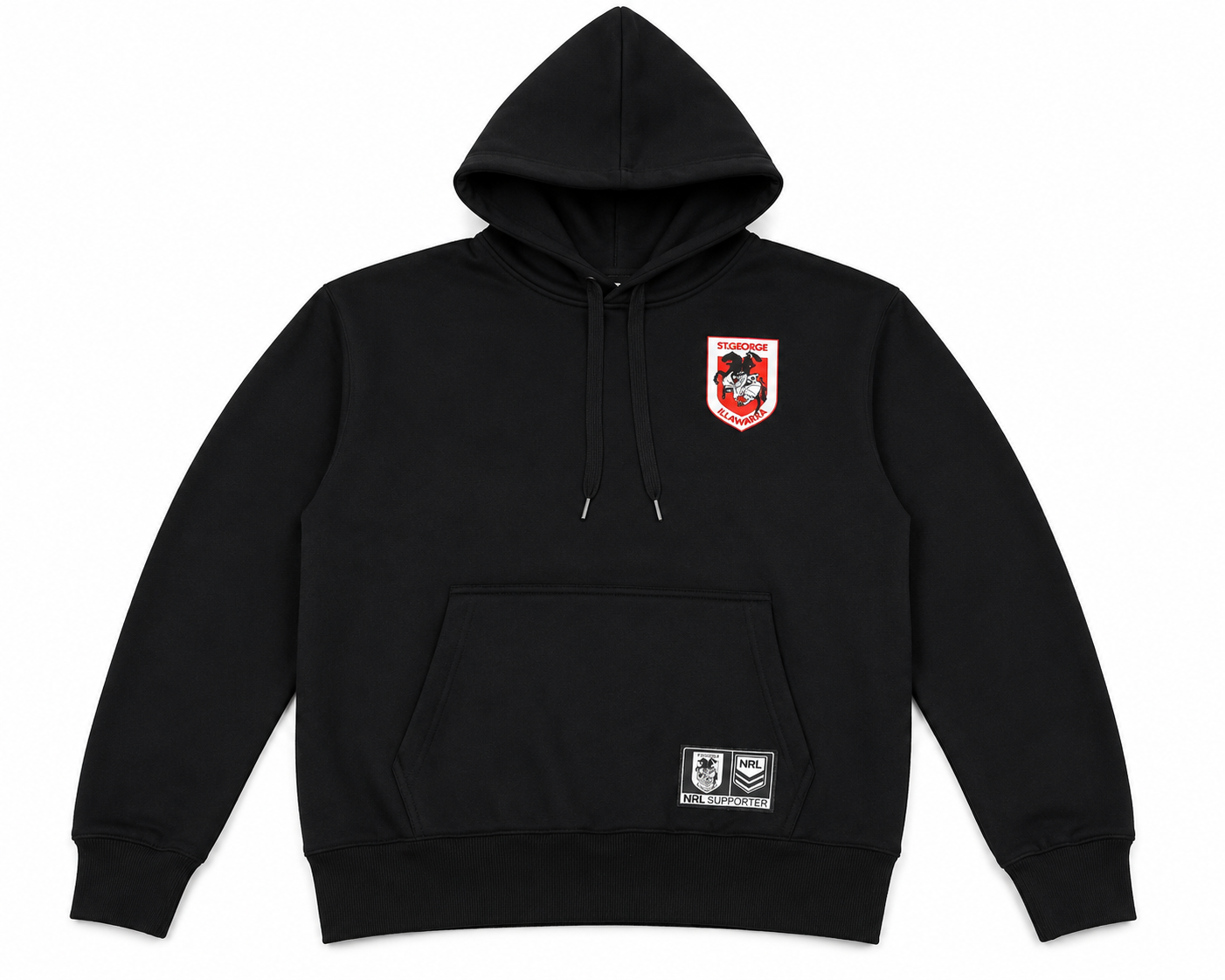 St George Illawarra Dragons Black Supporter Hoodie