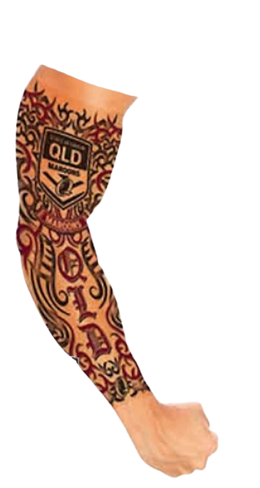 QLD Maroons Tattoo Sleeve